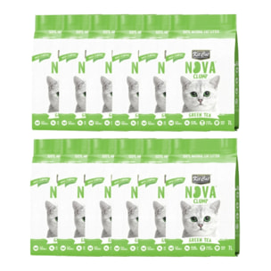 Kit Cat Nova Pack Ahorro 12 - Green Tea 7 L Arena Vegetal para gatos