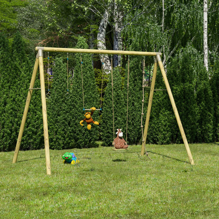 Portique bois 3 m Adulte Oliver 2 - 4 personnes