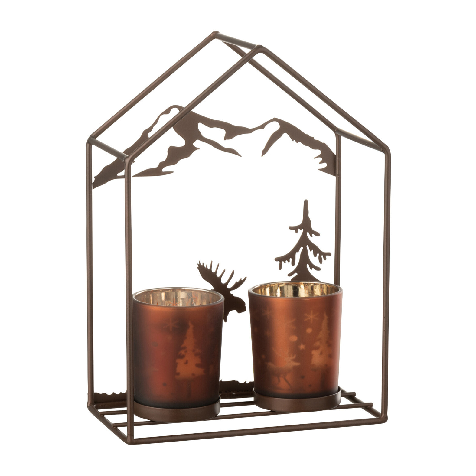 J-Line photophore 2 Verres - fer - brun