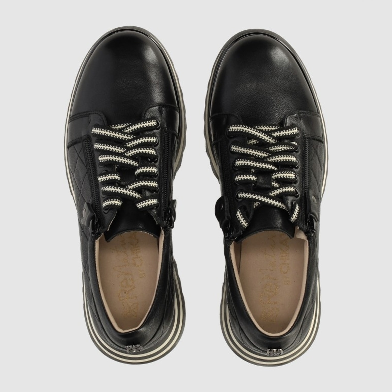 Deportivos de Piel - Negro - Tacón: 5 cm