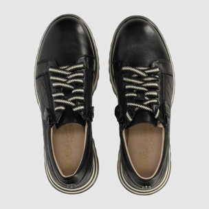 Deportivos de Piel - Negro - Tacón: 5 cm