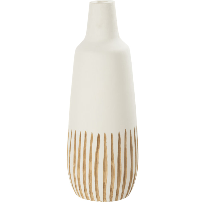 J-Line vase Ying - bois - blanc - large - 56 cm de hauteur