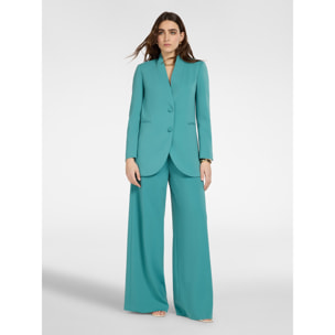 Elena Mirò - Pantalones palazzo de cady - Green Water