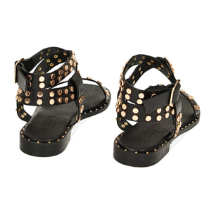 Sandalias planas negras