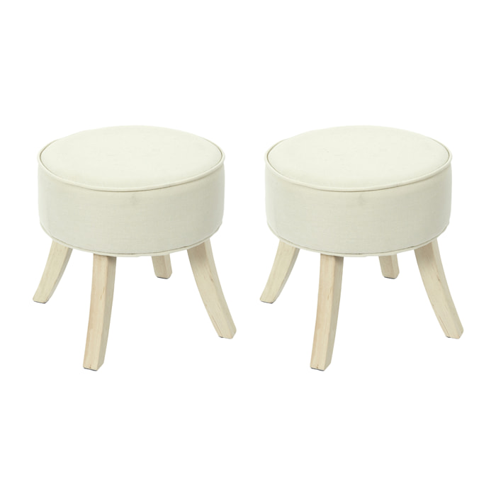 Tabouret Romeo Beige - Lot De 2