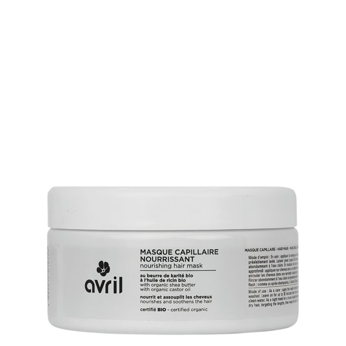 Masque Capillaire Certifié Bio - Masque Nourrissant au Beurre de Karité 200 ml
