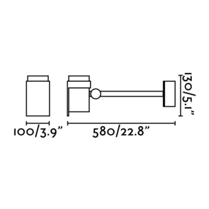 FOC 580 Lampada proiettore grigio scuro