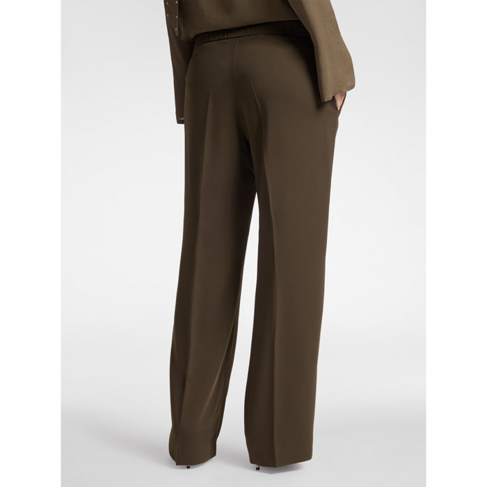 Elena Mirò - Pantaloni dalla gamba ampia - Verde militare