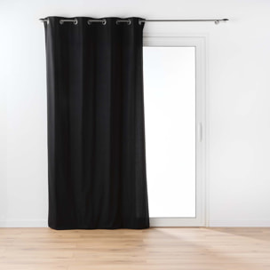 Rideau en poly-coton recyclé - Noir