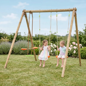 Portique bois 2,30 m Artix DARIFOU - 4 enfants