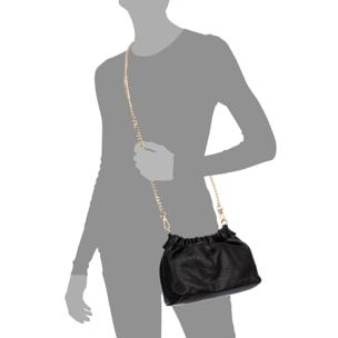 Ascea borsa a tracolla in pelle autentica dollaro con tracolla in metallo