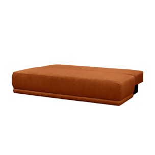 Banquette convertible 3 places velours côtelé camel avec coffre de rangement - L 192 x P 100 x H 81cm -Nelson