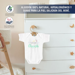 Body bebé frases manga corta hombro