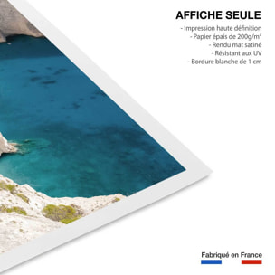 Poster plage du zante les cyclades Affiche seule