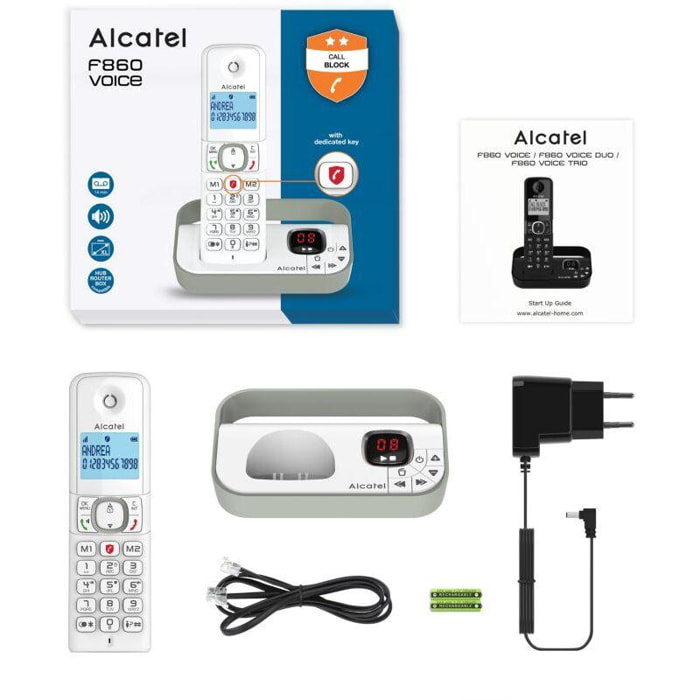 Téléphone sans fil ALCATEL F860 Voice Grey
