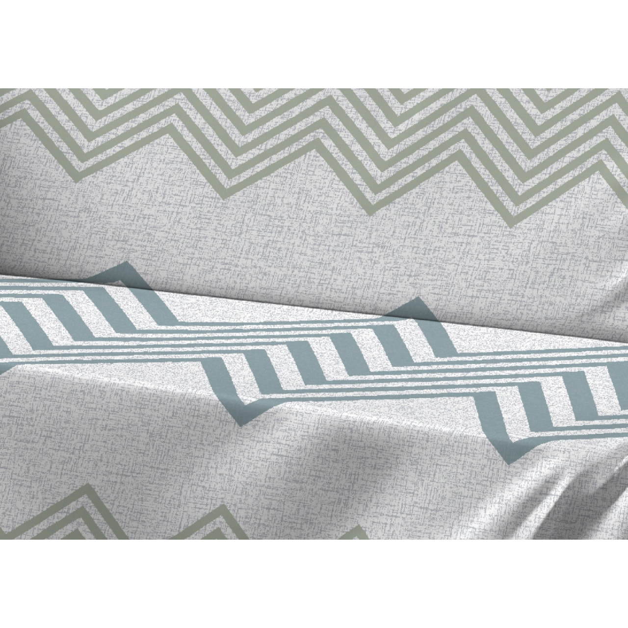 Telo Arredo Multiuso In 100% Cotone Disegno Zig Zag