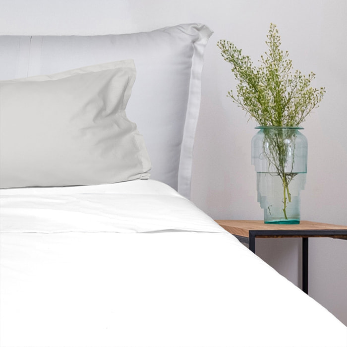 UNO CASA DESIGN Completo Letto Bice 25 Bicolor in Puro Cotone_Singolo_beige