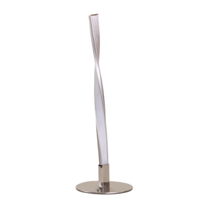 Forlight Sobremesa Benta LED 2.5W Blanco Neutro 4000K On-Off Níquel Satinado, Blanco Opal Lámpara de Mesa LED de Bajo Consumo