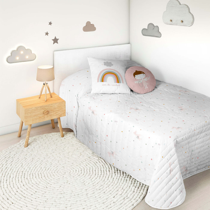 Colcha Bouti Estampada - Reversible - Infantil - 100% Algodón - 70 gr/m² - Pegaso Mágico
