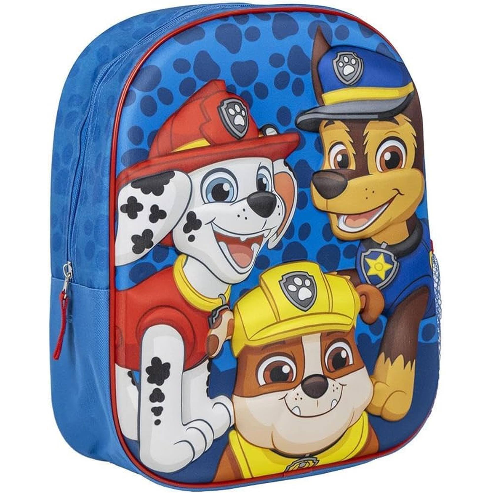Paw patrol 3d, mochila infantil de la patrulla canina unisex niños, azul, pequeña