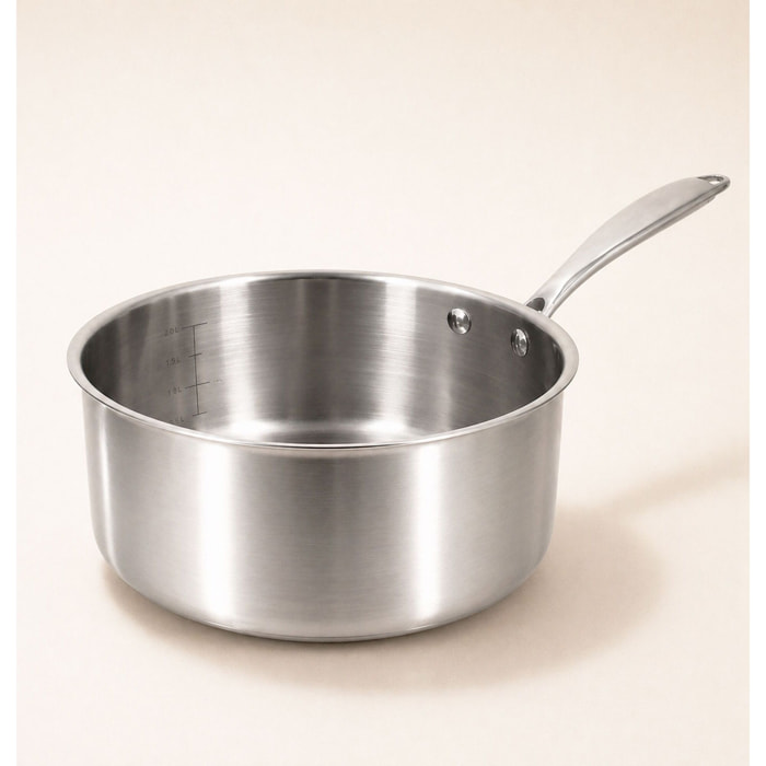 Casserole acier inoxydable 20cm - fait en France - tous feux TRIPLY