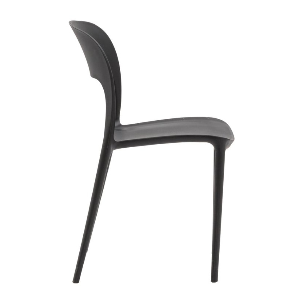 set 4 sedie impilabili in polipropilene nere