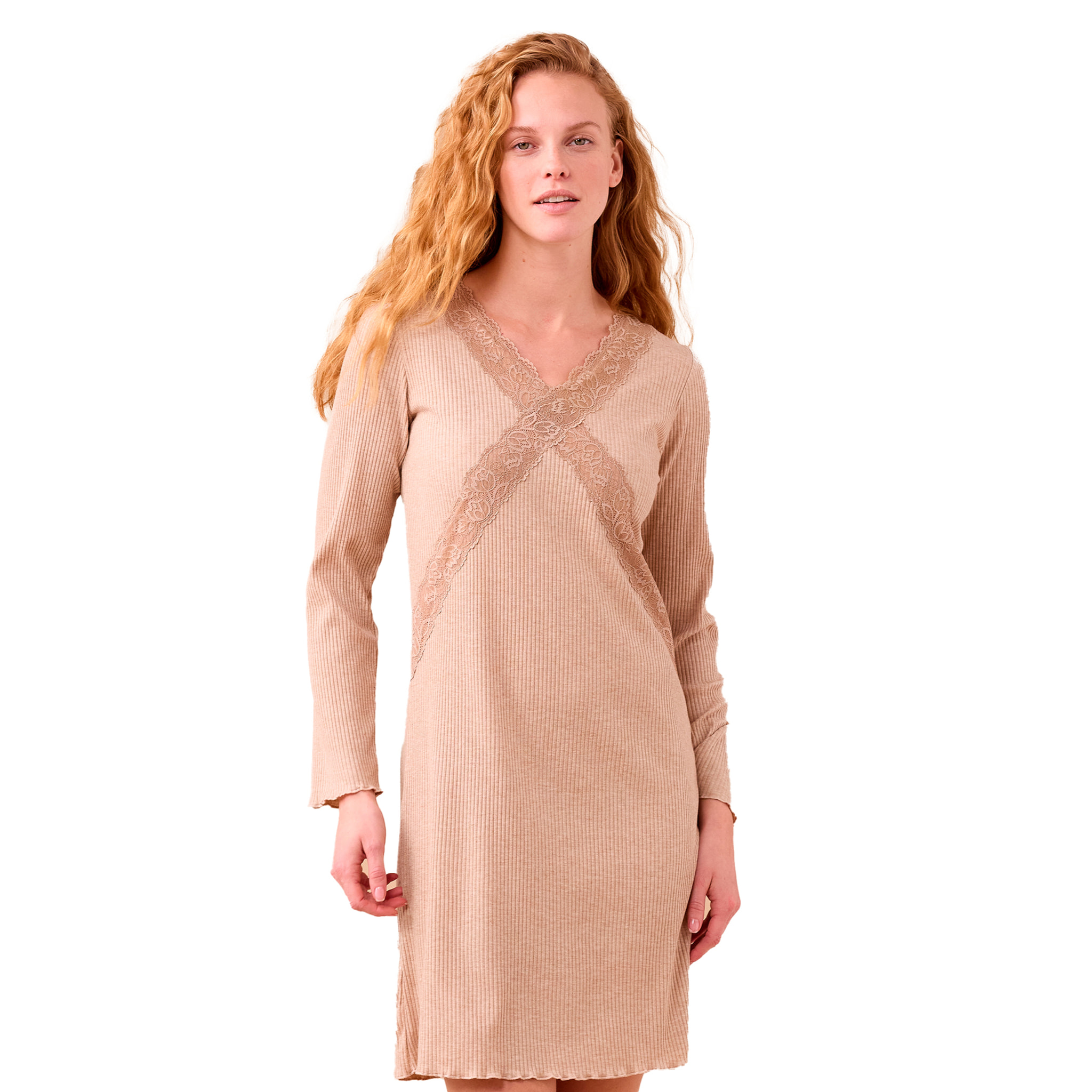 Camicia da notte donna in costina di viscosa articolo classic Noidinotte