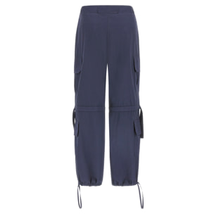 Pantaloni cargo con doppie tasche e coulisse intermedia