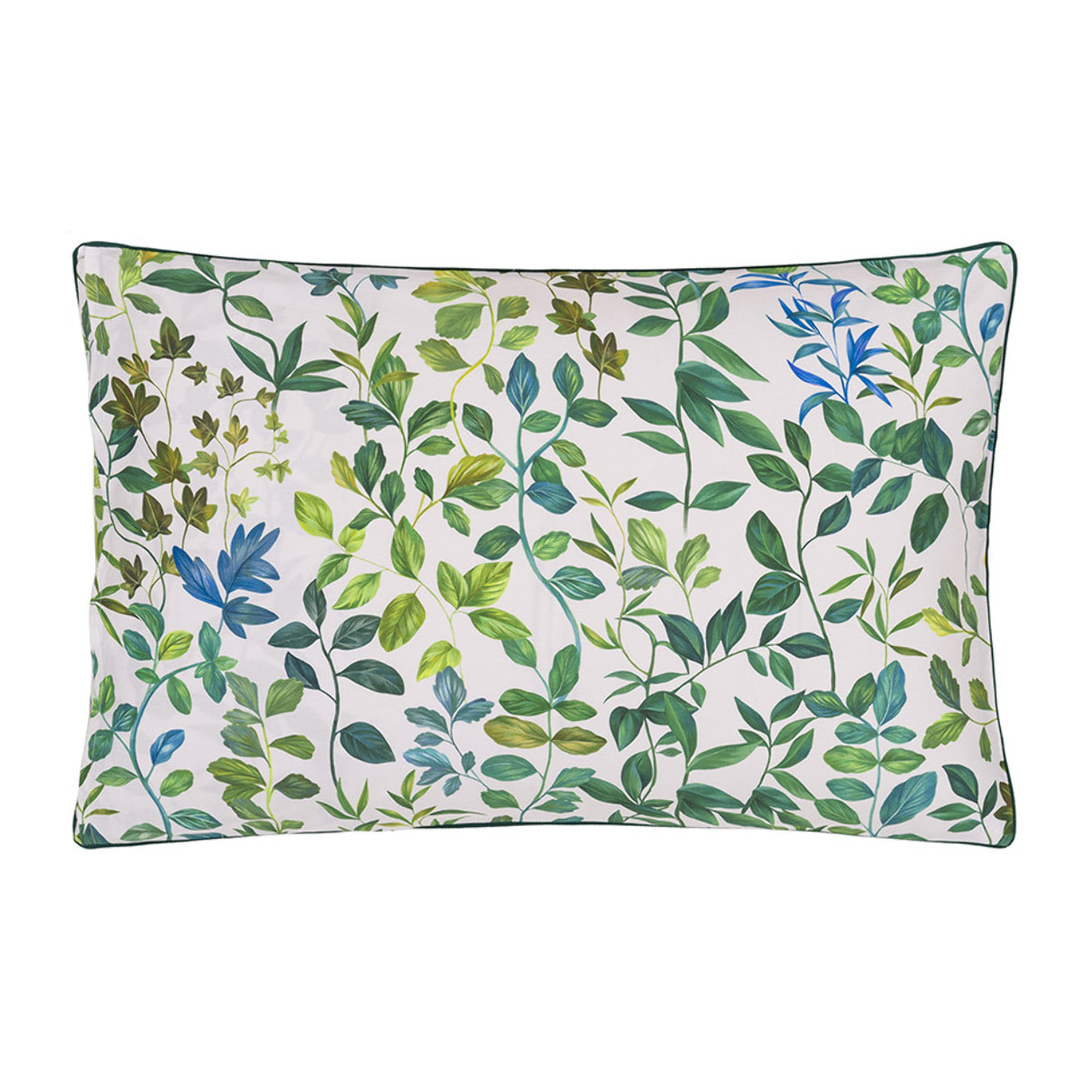 Taie d'oreiller imprimée en satin de coton, VOLIERE SKY, Multicolore