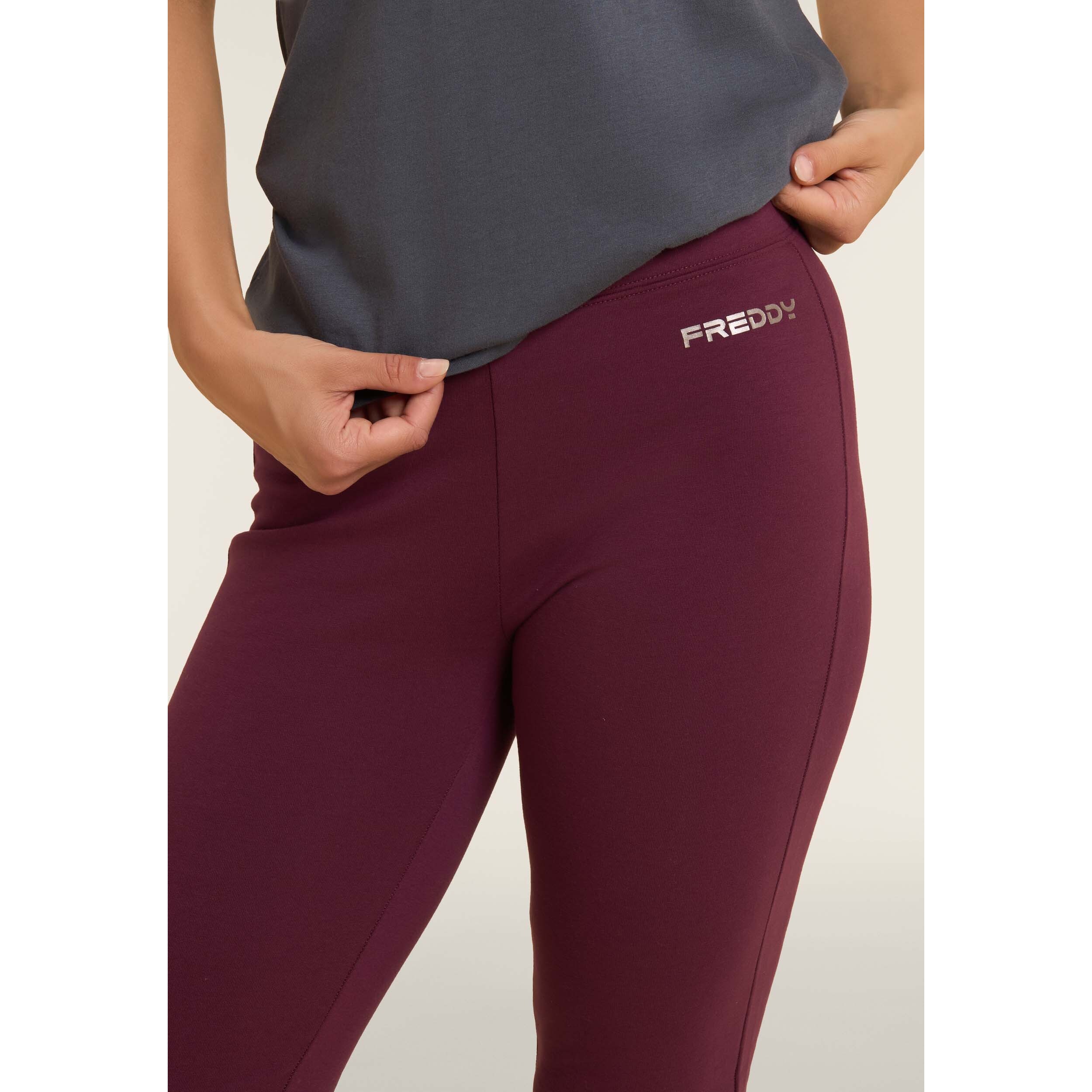 Leggings flare in felpa elasticizzata