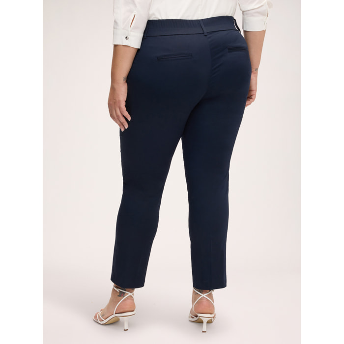 Fiorella Rubino - Pantaloni New York in cotone stretch - Blu