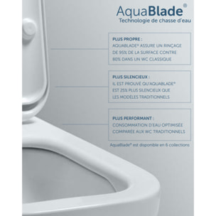 Pack WC Bati-support Geberit extra-plat UP720 + WC Ideal Standard Tesi Aquablade + Abattant softclose + Plaque Blanc/Chrome