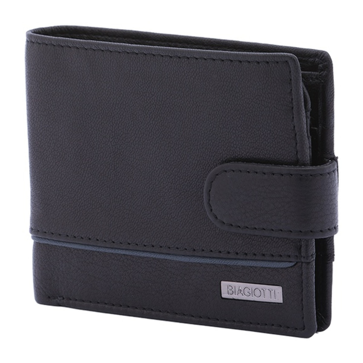 Portafoglio uomo in vera pelle - Modello False - Casual - 10.0 x 12.5 x 2.5 cm