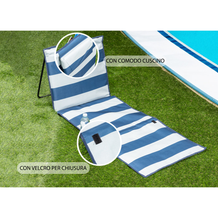 Materassino Prendisole Da Terra Reclinabile Imbottito Rigato Tindari