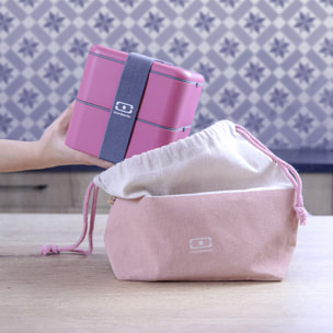 Sac repas taille L Pochette L Rose Natural