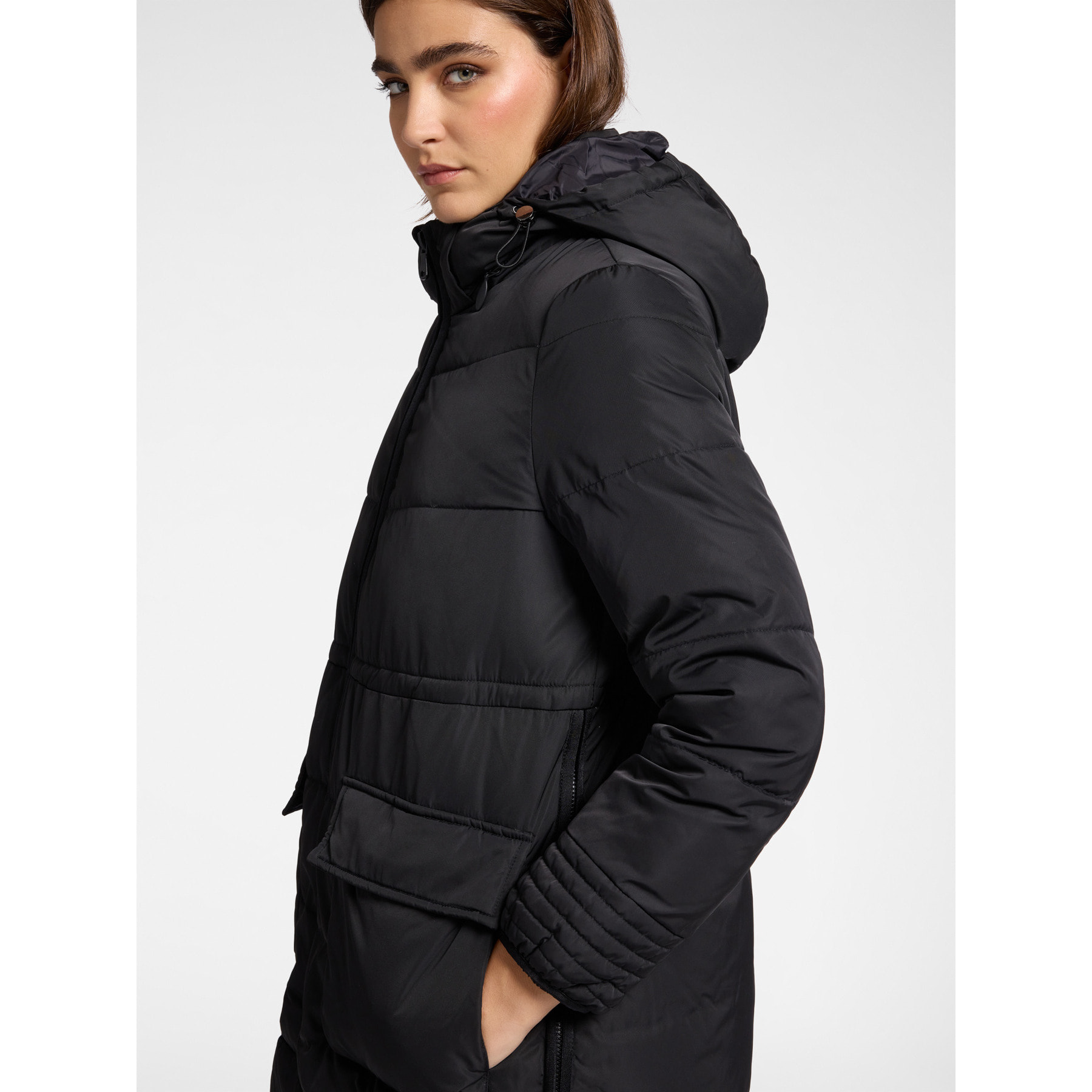 Elena Mirò - Parka acolchada con capucha - Negro