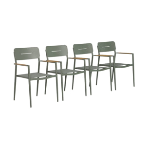 Fauteuil de jardin aluminium et textilène (lot de 4) FIRA
