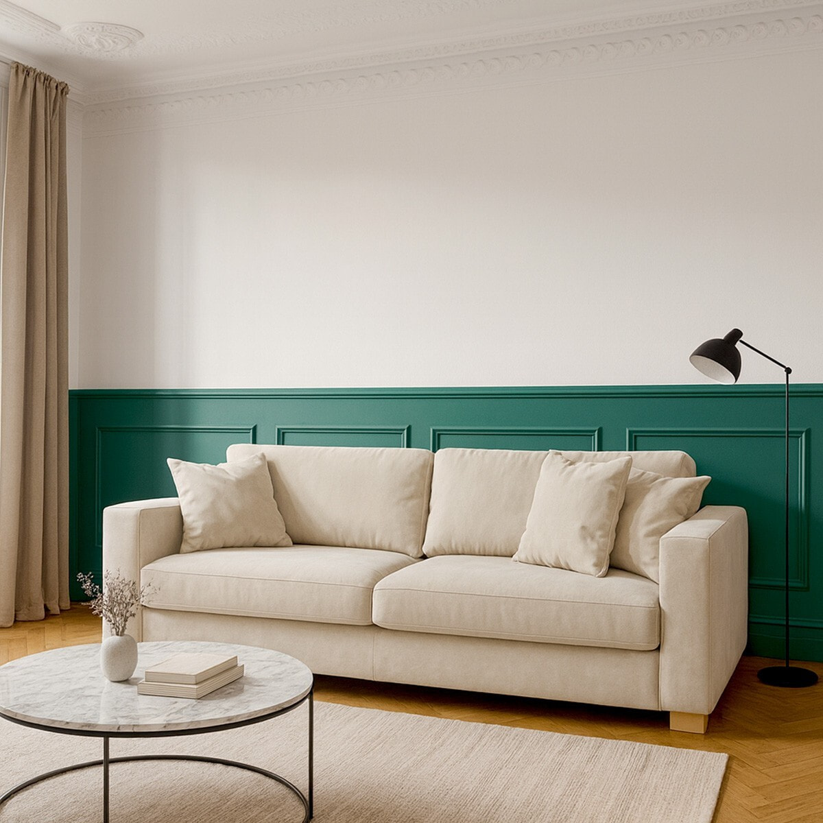 Canapé convertible 3 places en velours côtelé - ROBIN