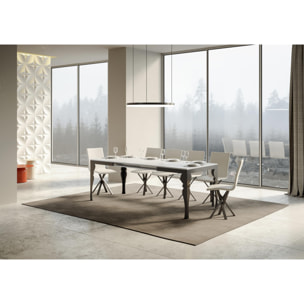 Table Paxon Evolution Dessus Frêne Blanc 90x120 Allongée 380 cadre Anthracite