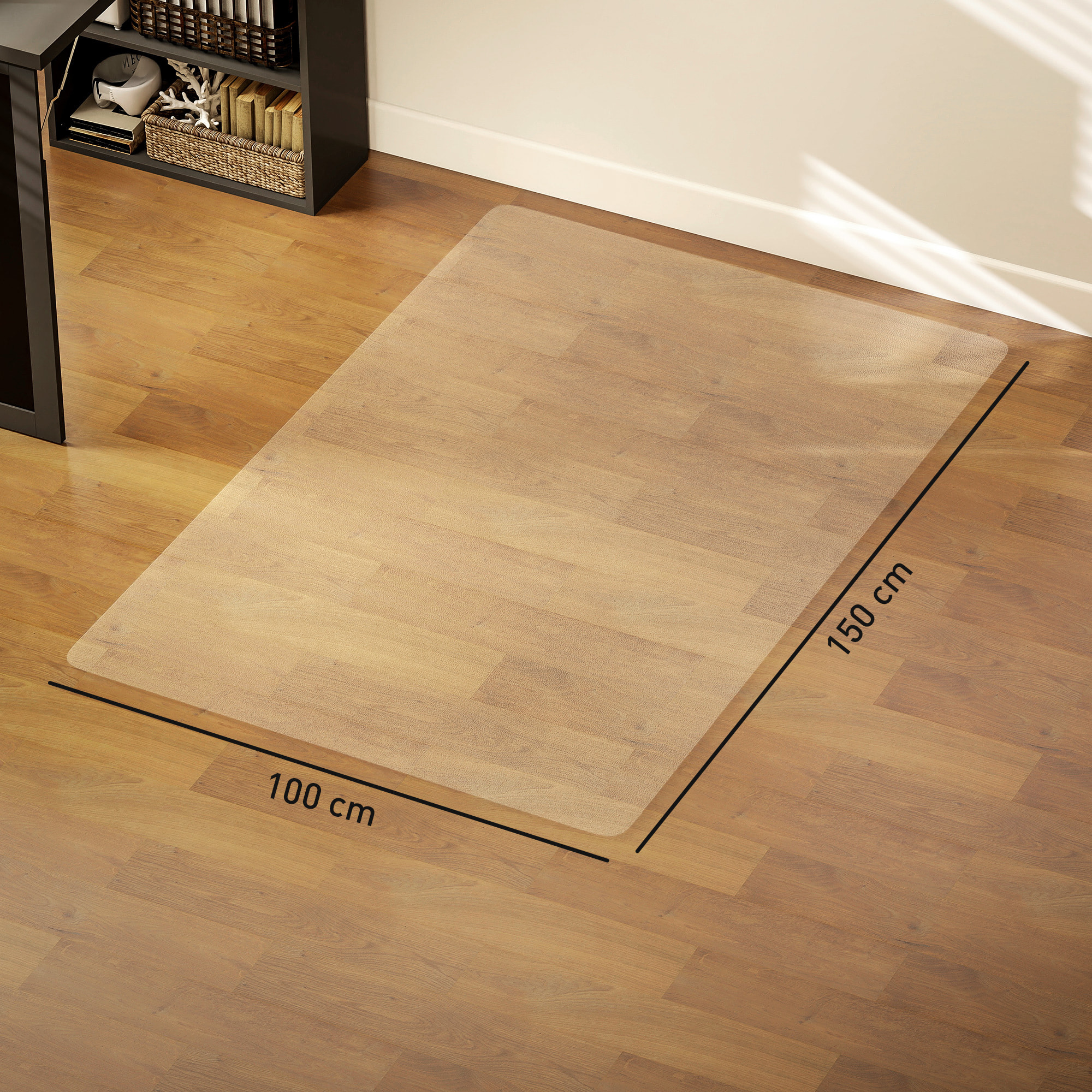 Alfombrilla Protectora para Suelos 100x150 cm Alfombra para Silla de Escritorio para Oficinas para el Hogar Transparente