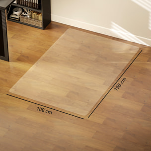 Alfombrilla Protectora para Suelos 100x150 cm Alfombra para Silla de Escritorio para Oficinas para el Hogar Transparente