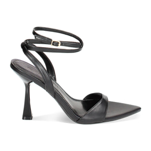 Sandali neri, tacco 9,5 cm