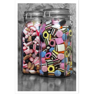 Affiche bonbons arlequins et roudoudous Affiche seule