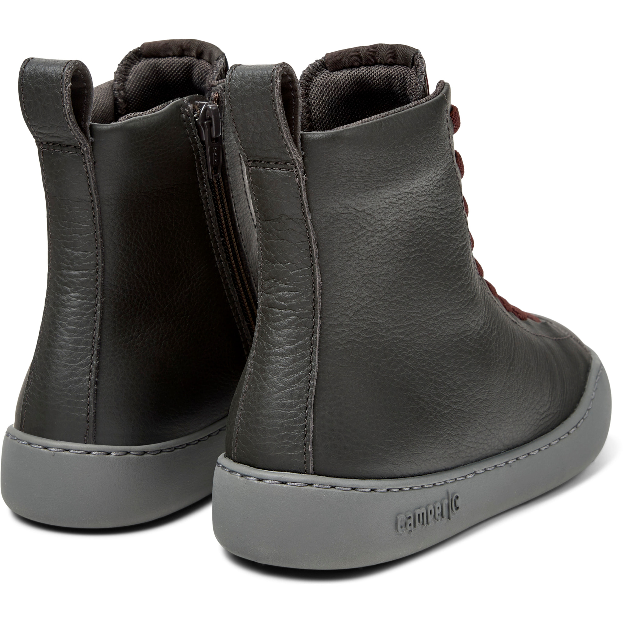 Sneaker-Bootie - CAMPER Peu Touring - Grigio - Pelle liscia