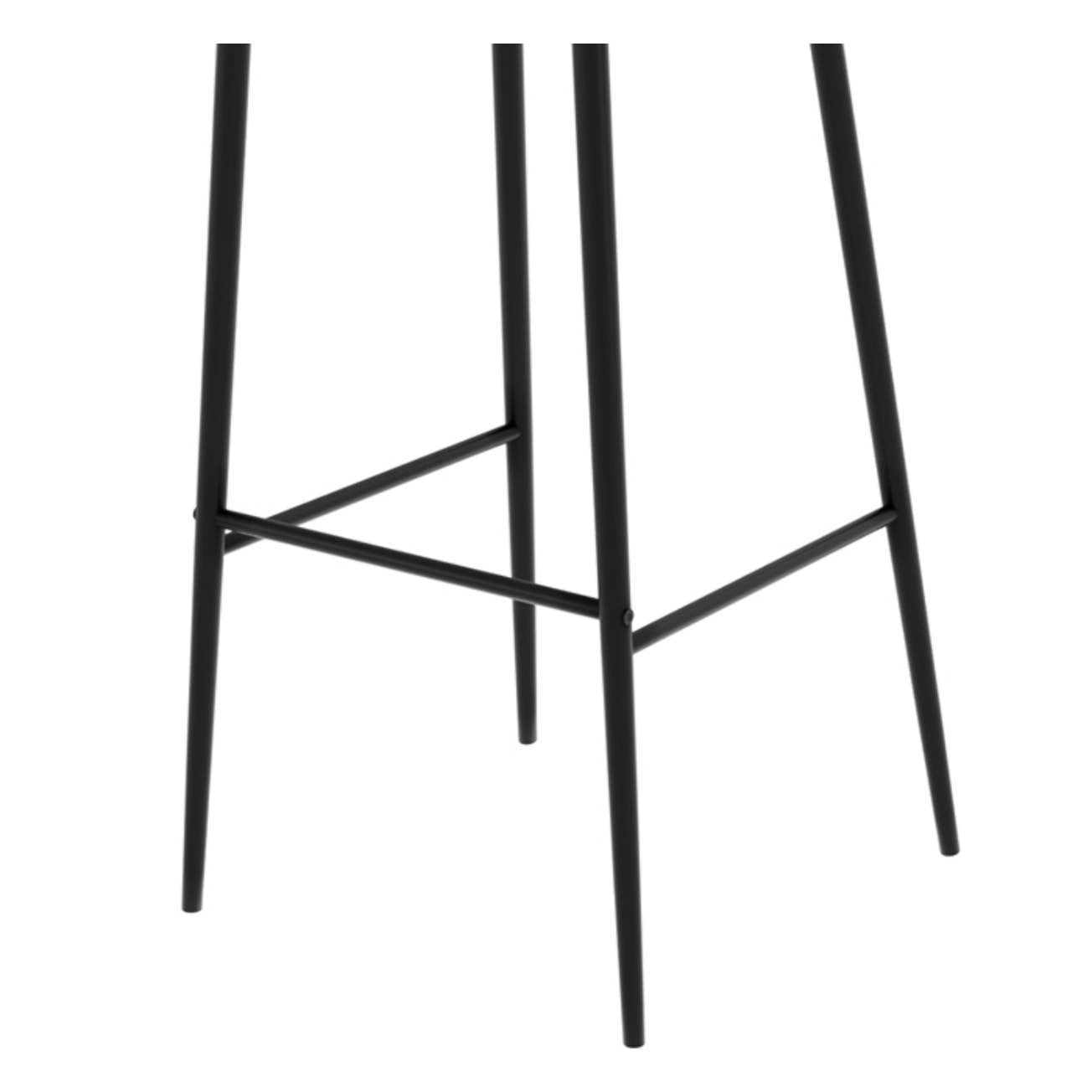 Lot de 2 chaises de bar en velours noir 75 cm - Rosy