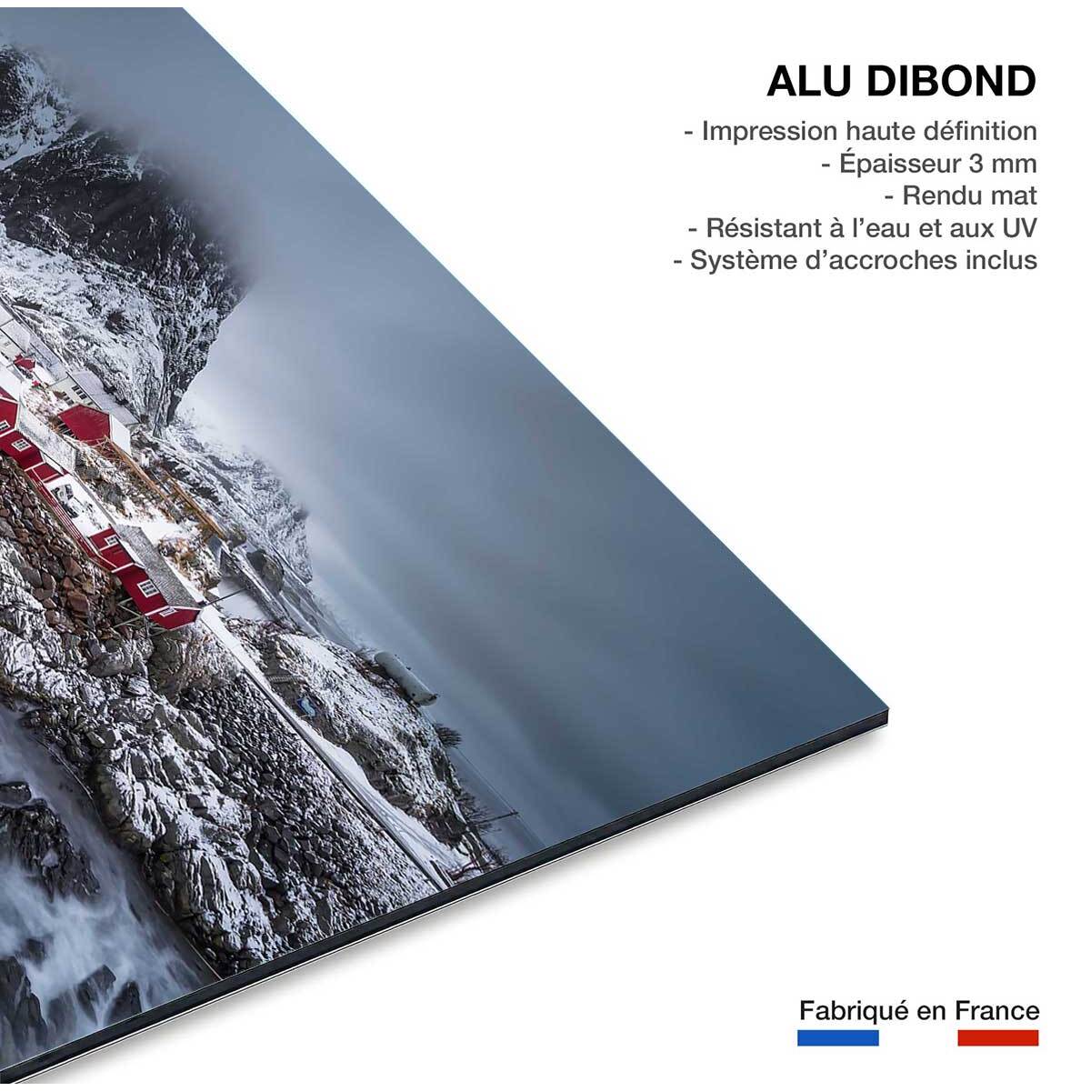 Tableau hiver magique aux lofoten Tableau alu Dibond