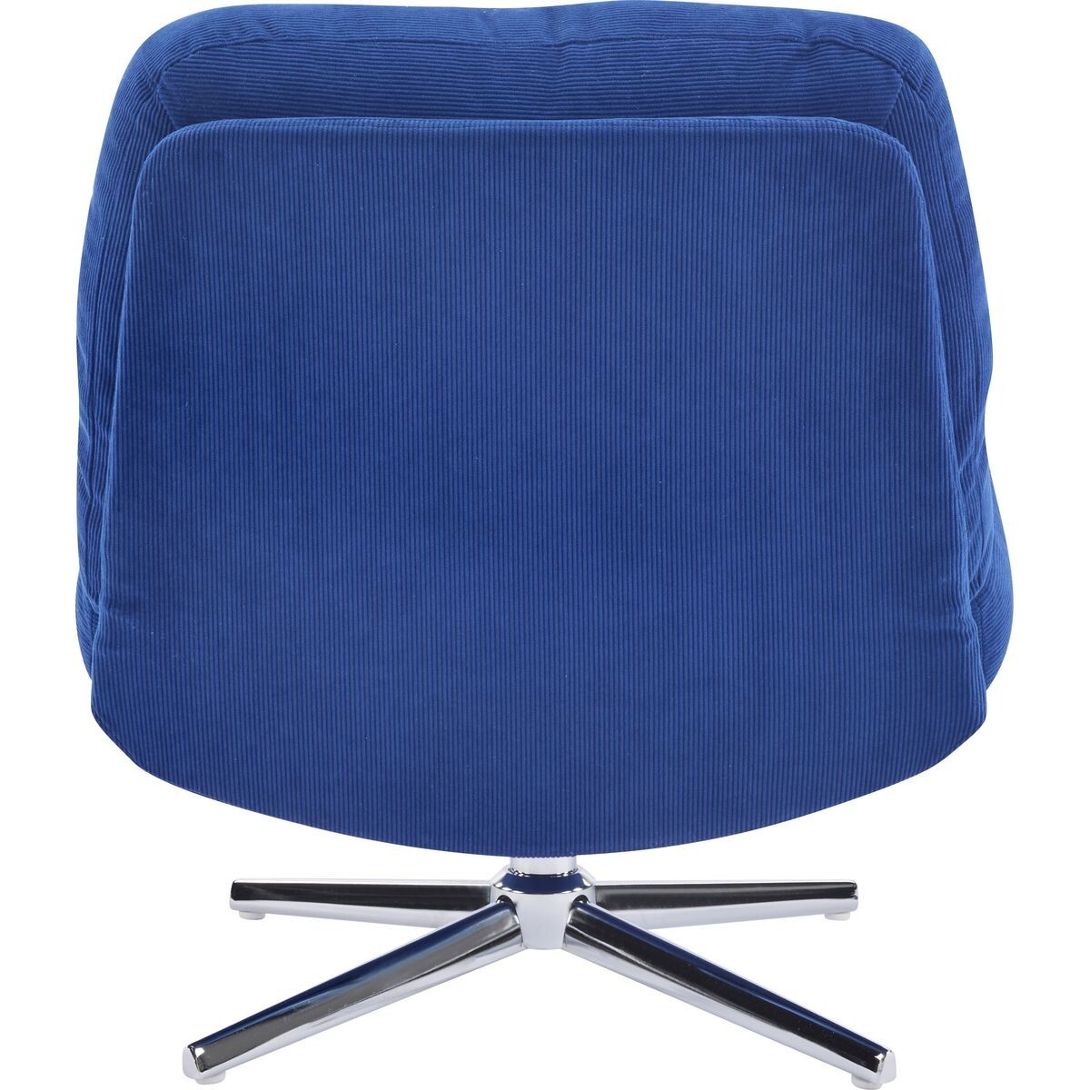 Fauteuil pivotant en velours cotelé et piètement chromé - JULIA