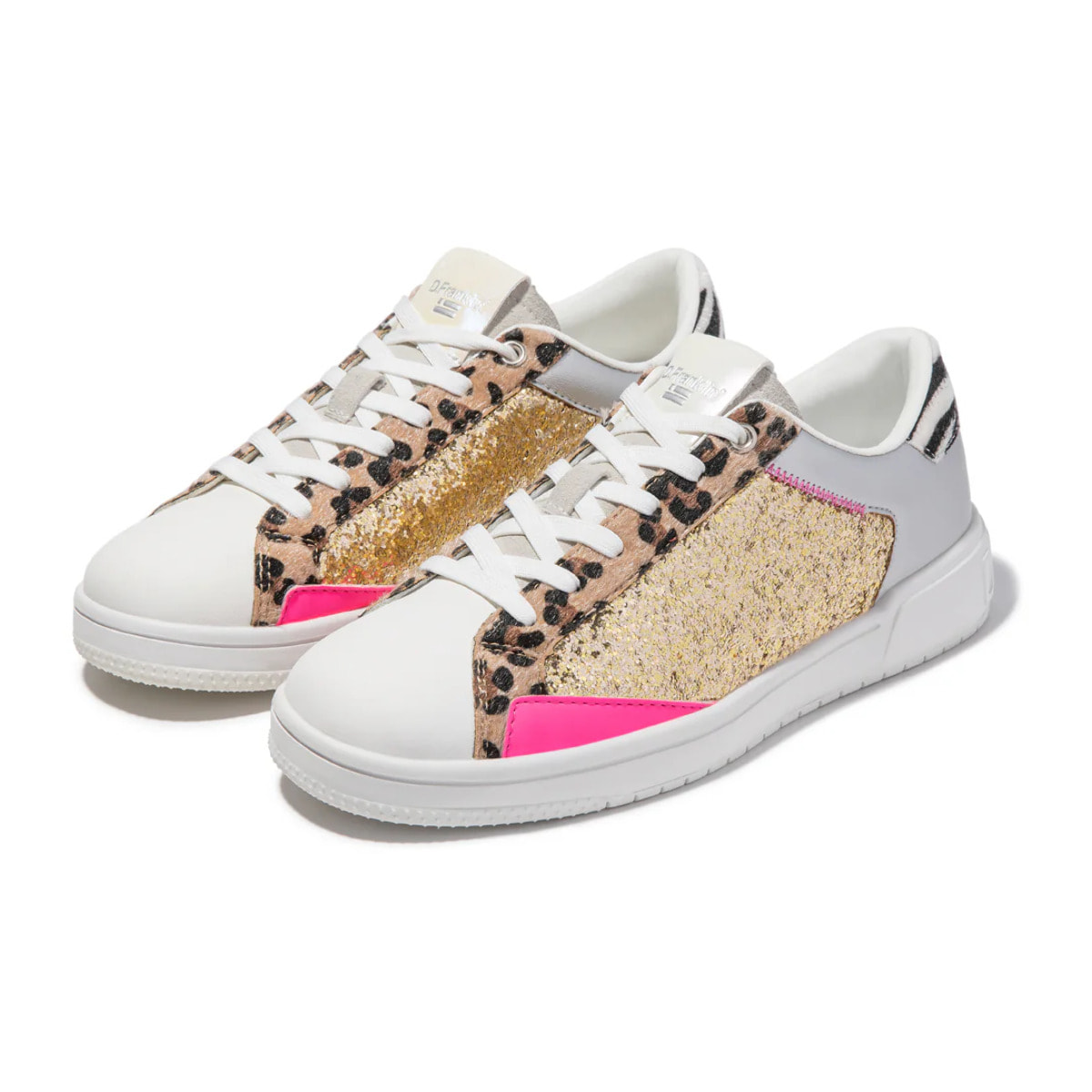 Zapatillas Casual Mujer Court V2 Tennis Basic Glitter Oro / Leo