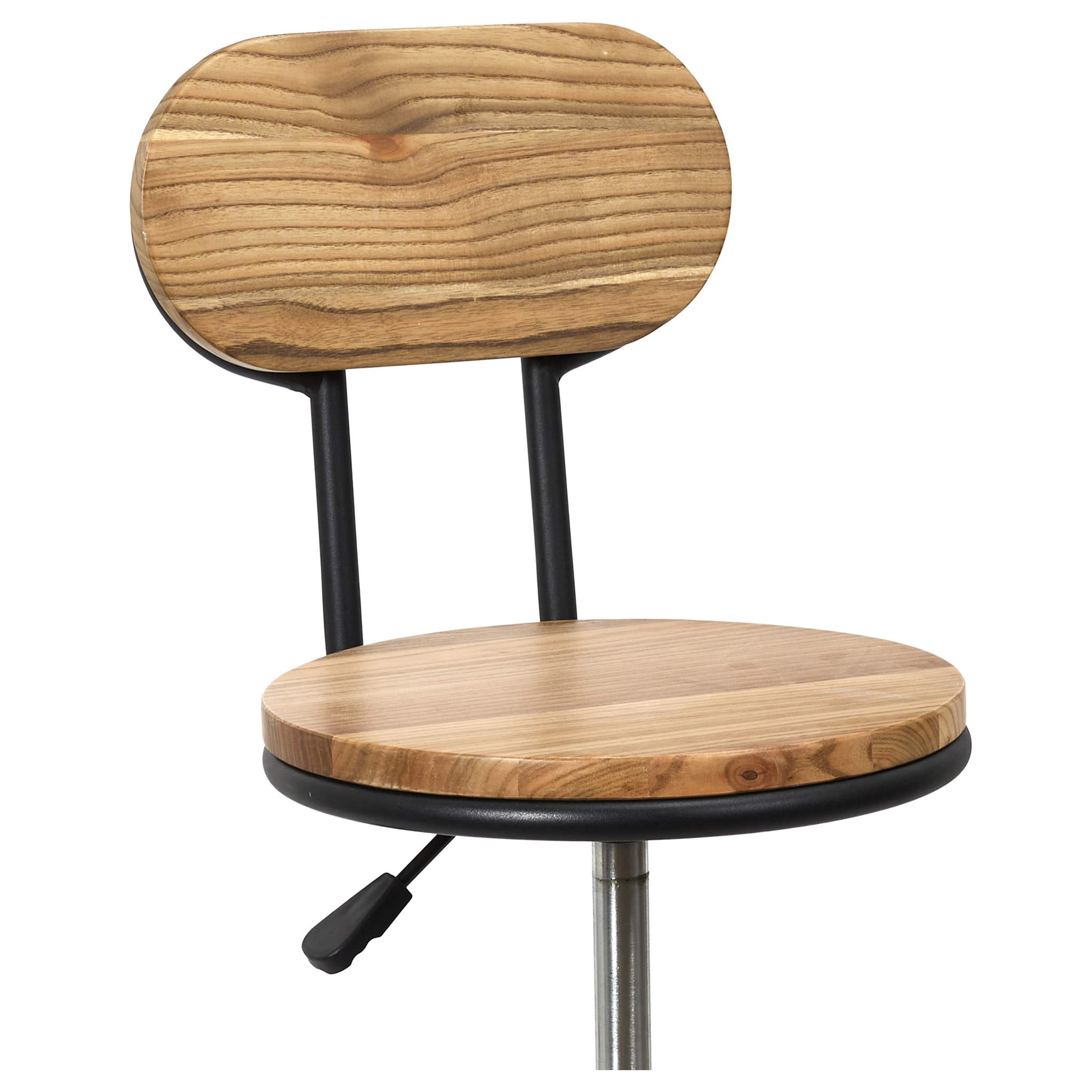 Chaise De Bar Reglable Bois Brut Ace