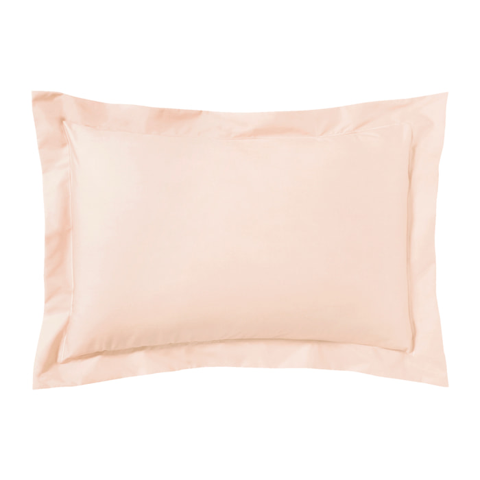 Taie d'oreiller unie en percale de coton, ROYAL LINE, Rose Ballerine